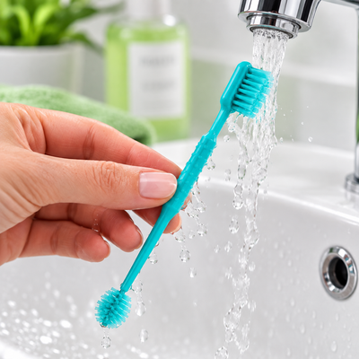 For first use, clean aligner brush prior to use.