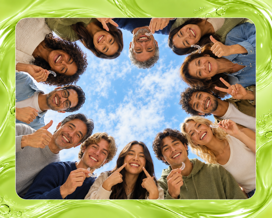 Patients using Blakmint retainer aftercare kits