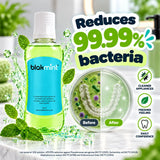 Blakmint liquid cleaner reduces 99.99% of bacteria, retainer before and after cleaning