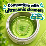 Blakmint liquid cleaner compatible with ultrasonic cleaners, no fizz, no gunk